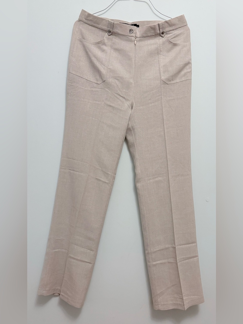 Women's Beige Straight-Leg Pants